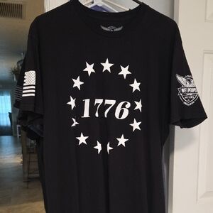 1776, XL, Made In USA, Black T-Shirt